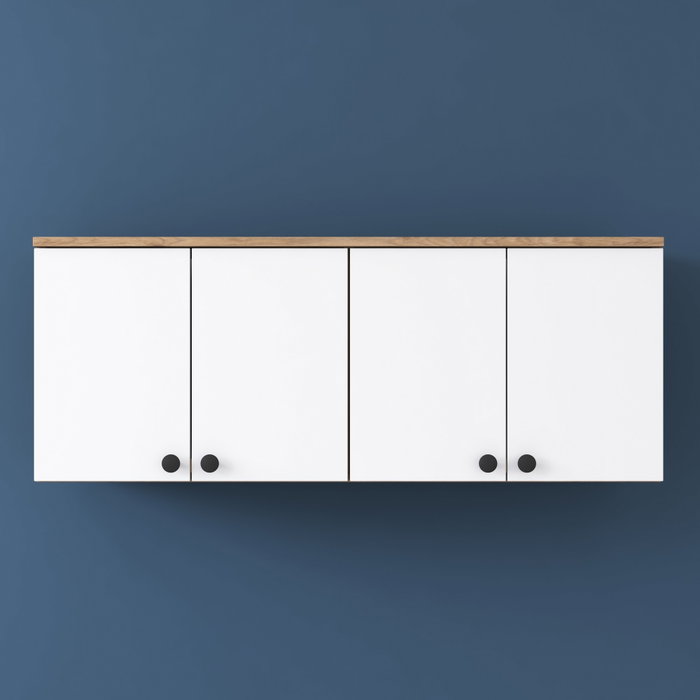 Hanah Home Armario Multiusos BA120 - 2670 Nogal y Blanco